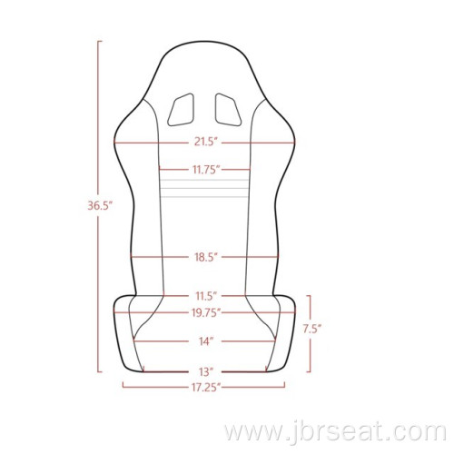 Safety PVC Black Sport Car Bucket Racing Seat